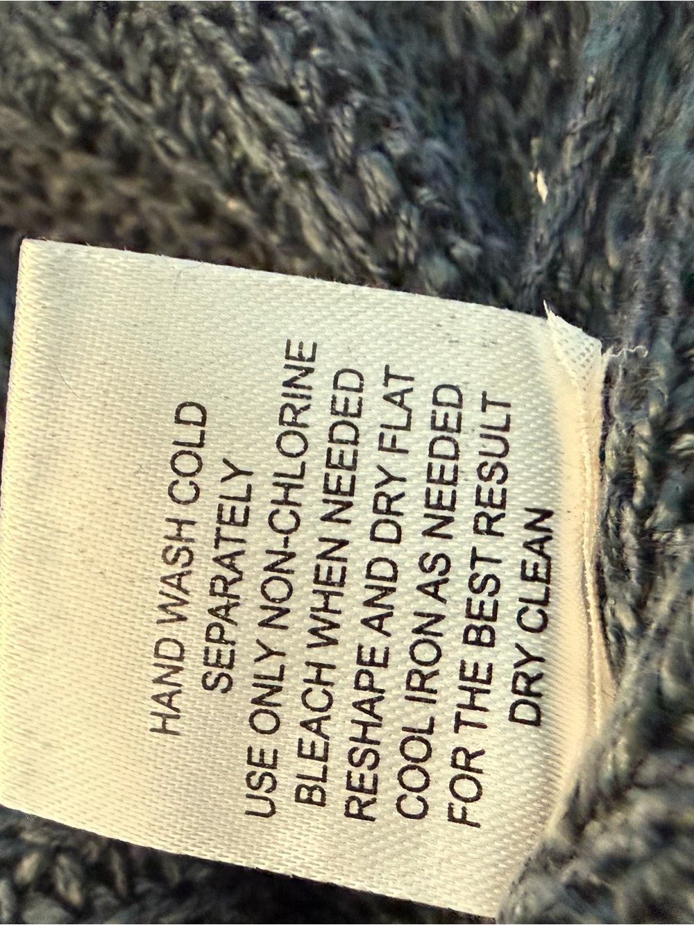 NET Pink Republic Forest Shade Blue Ribbed Cable Knit Sweater Size Medium - Picture 8 of 9